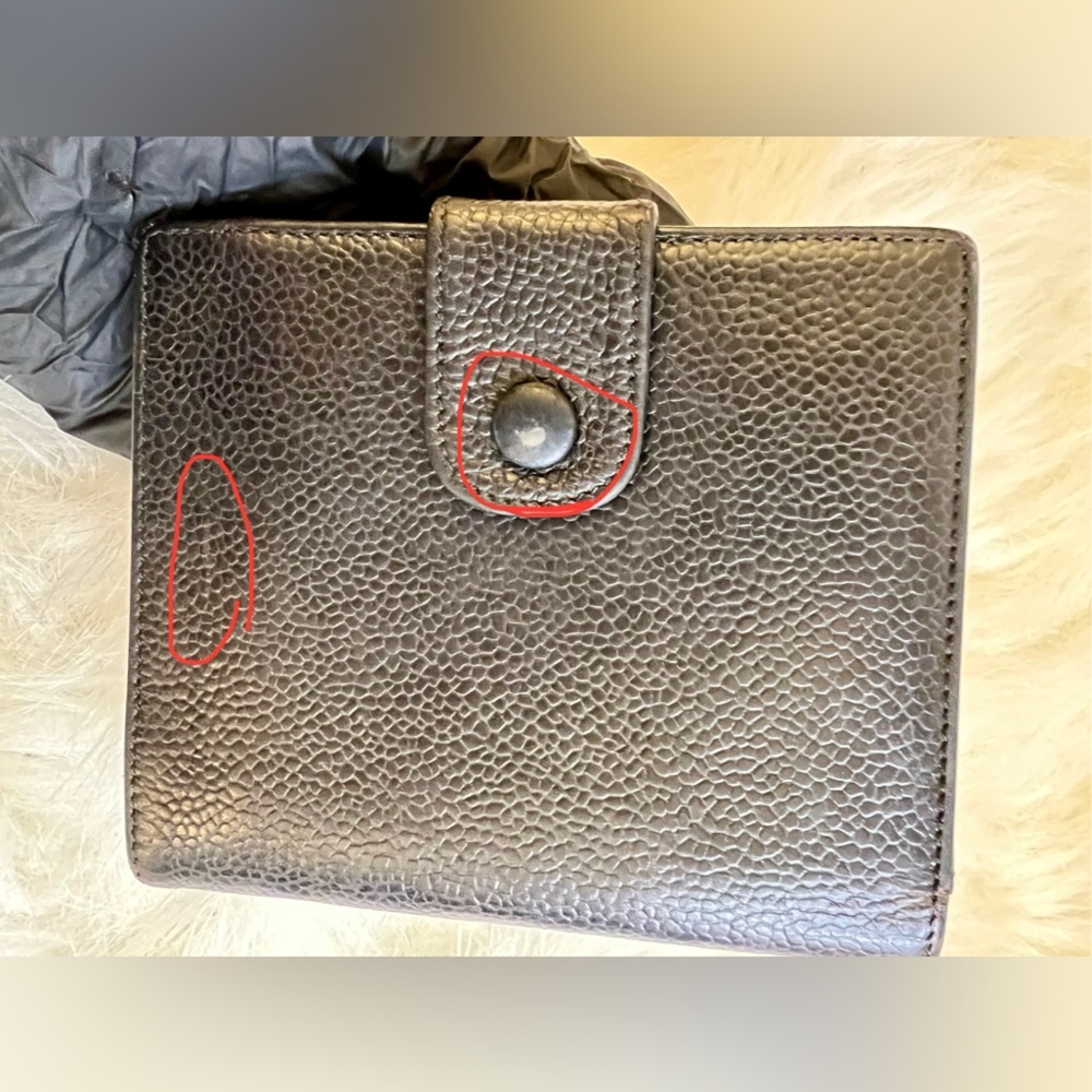 Authentic Chanel Black Caviar Leather Bi-Fold Wallet - Picture 12 of 12